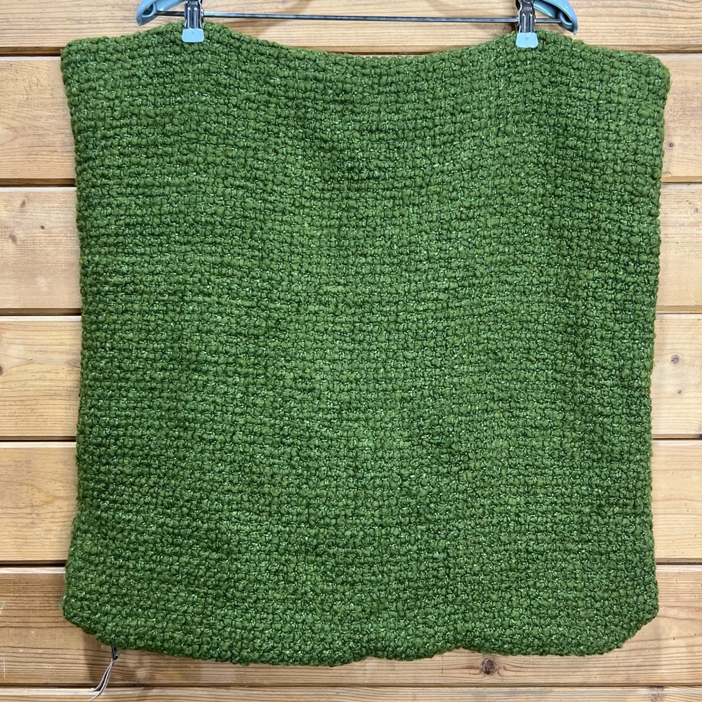 Laura Kim for Crate & Barrel Wool Blend Bouclé Pillow Cover Oregano Green 23”